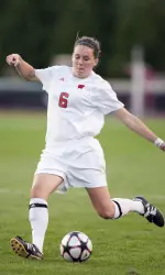 Meghan Flannery scored off her own corner kick for the first goal of the game
