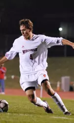 <b>Senior Scott Lorenz had a pair of shots for the Badgers on Wednesday</b>