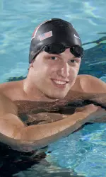 <b>Phil Davies was part of four events wins for the Badgers Friday</b>