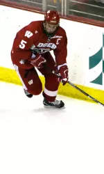 <b> Badger senior Blake Geoffrion tallied his team-high ninth goal Saturday Night.</b>