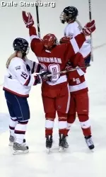 <b> Sophomore Brooke Ammerman scored her second game-winning goal of the season in the 3-2 victory over RMU </b>