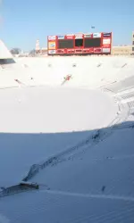 <b>Snow-covered Camp Randall Stadium on Dec. 10</b>