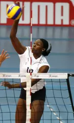 Sherisa Livingston playing in Greece