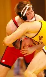 <b>Travis Rutt won at 184 lbs. in the Badgers' loss to Maryland.</b>