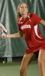 Junior Alaina Trgovich battled on a tiebreak before falling to Notre Dame