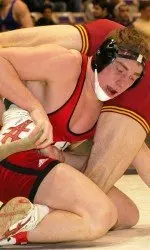 <b>No. 8 junior Trevor Brandvold won his fifth-straight match against Penn State.</b>