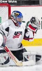 <b> Jessie Vetter made two saves against her former team. </b>