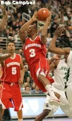 <b>Trevon Hughes tallied seven points, four rebounds and two steals vs. Michigan State.</b>