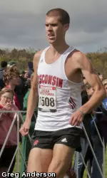 <b>Junior Elliot Krause led the way for the Badgers Saturday with a fourth-place finish</b>