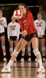 <b>Senior Kim Kuzma ranks third in the Big Ten in digs per set.</b>