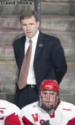 <b>Mike Eaves and the Badgers open the season on Friday against Boston University</b>