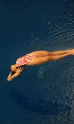 <b>Sophomore Roxanne Fitter led the Badgers in day two of the Wildcat Diving Invitational.</b>