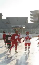 <b>The Badgers skated outdoors at Camp Randall Stadium last season.</b>