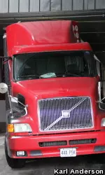 <b>The equipment truck was loaded up on Monday afternoon.</b>