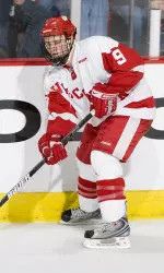 <b>Senior Michael Davies scored the first Badger goal in the win</b>