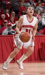 Rae Lin D'Alie led the Badgers with a career-high 21 points against Penn State.