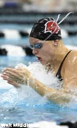 <b>Sophomore Ashley Wanland finished 11th in the 200-yard breaststroke Saturday</b>