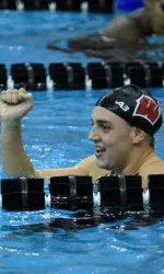 <b>Senior Rosie Morahan went out a winner in her final race as a Badger, swimming as the anchor on Wisconsin's 400 free relay</b>