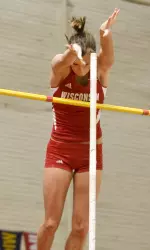 <b>Jenny Soceka matched her season-best mark to earn a runner-up finish in the pole vault Friday</b>