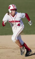 <b>Jennifer Krueger recorded her 19th stolen base of the season on Sunday, tying Wisconsin's single-season school record.</b>