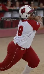 <b> Freshman Shannel Blackshear nailed her fifth homer of the season, giving the Badgers a 3-0 lead in the first.</b>