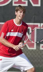 <b>Freshman Billy Bertha won at No. 5 singles as Wisconsin defeated Penn State 6-1.</b>