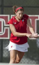 <b> Jessica Seyferth clinched the match with a three set victory. </b>