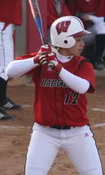 <b>Letty Olivarez broke up Michigan's no-hitter with a single in the fifth inning.</b>