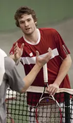 <b>Marek Michalicka remains unbeaten with a 14-0 mark in singles play. </b>