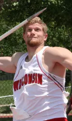 <b>Junior Rob Dehn won the javelin at the Wisconsin Twilight on Saturday, his second win in the event in as many weeks</b>