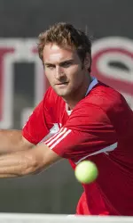 <b>Senior Moritz Baumann is UW's first four-time All-Big Ten honoree.</b>