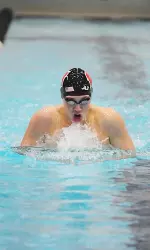 <b>Sam Rowan led the Badger men with a second-place finish in the 400 IM.</b>
