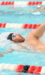 <b>Jesse Stipek claimed second-place in the 200 backstroke.</b>
