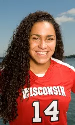 <b>Dominique Thompson is a freshman middle blocker.</b>