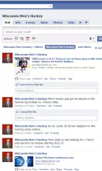 <b>Wisconsin men's hockey on facebook</b>