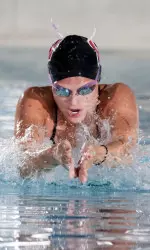 <b>Ashley Wanland racing for the win.</b>