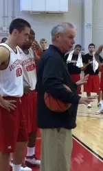 <b>Bo Ryan opened the season the way he always does: passing and catching drills.</b>