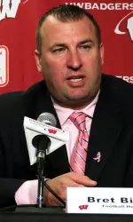 <b>Bret Bielema met with the media on Monday.</b>