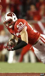 <b>Mike Taylor's interception in the second quarter was a turning point in the Badgers' win over Nebraska.</b>