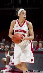 Ashley Thomas looks to pass.