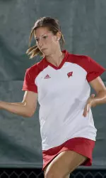 <b>Senior Jessica Seyferth won both her match at No. 6 singles and No. 3 doubles.</b>