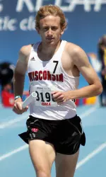 <b>Luke Rucks anchored the Badgers to victory in the 4x1600-meter relay.</b>