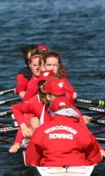 <b>Wisconsin's second novice eight on Lake Mendota</b>
