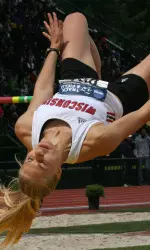 <b>Junior Monika Jakutyte has qualified for both the NCAA indoor and outdoor championships in the high jump this season.</b>