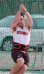 <b>Brian Giese claimed the win in the men's hammer throw Friday.</b>