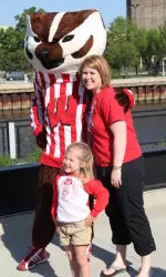 <b>Bucky Badger is always popular at Badger Days!</b>
