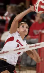 <b>Redshirt junior Kristy Bourquin led the Cardinal team with 17 kills.</b>