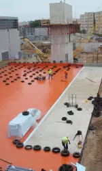 <b>La Bahn Arena construction from the hockey office</b>