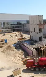 <b>La Bahn Arena construction looking towards Gate B from the SERF</b>