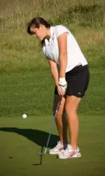 <b>In her college debut, Dana Voss finished sixth</b>